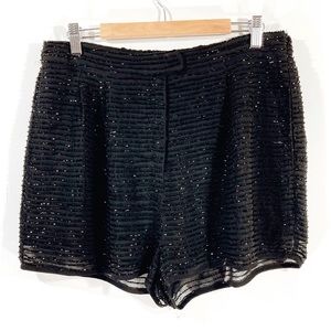 Topshop black beaded shorts
